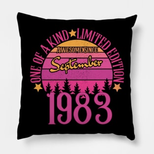 one of a kind limited edition Awesome Since September 1983 40th Birthday Pillow