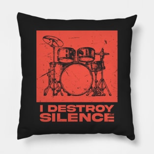 I Destroy Silence - Drummer Pillow