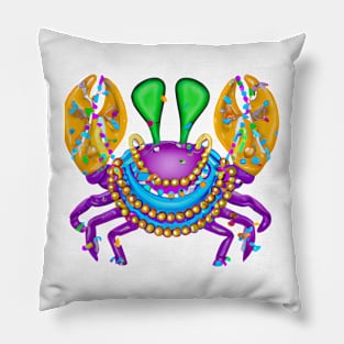 Mardi Gras Crab #4 Pillow