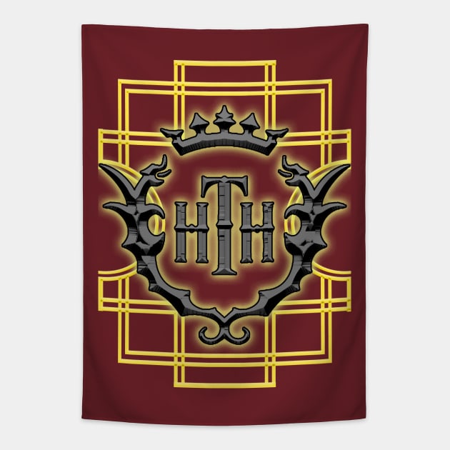 Hollywood Tower Hotel Logo Tapestry by crowjandesigns