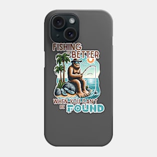 Bigfoot Fishing - Beach Phone Case