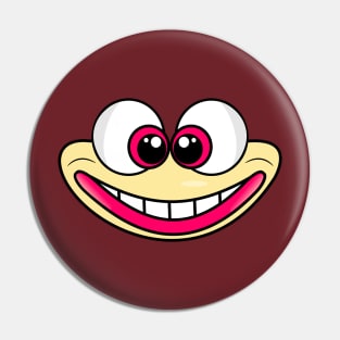 Happy Smiling Funny Face Cartoon Emoji Pin