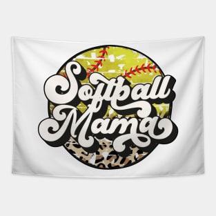 Softball Mama Leopard   Softball Mom Tapestry