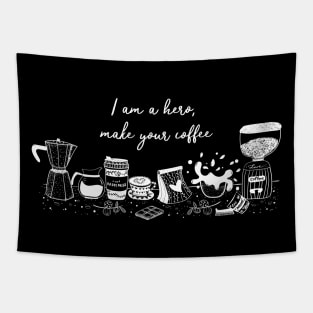 Barista Coffee lover sketch Tapestry