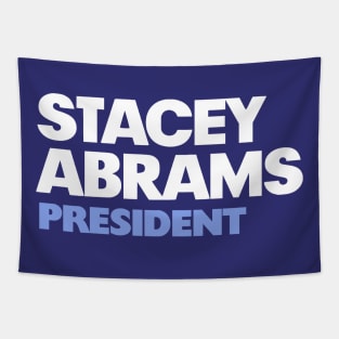 Stacey Abrams For 2024 President Purple Campaign Logo Sticker Tapestry