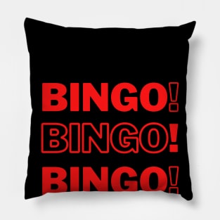 Bingo Bingo Bingo Red Pillow