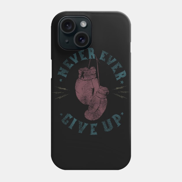 never give up Phone Case by xenomorphlab