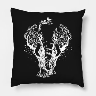 Elephant in the Forest Pillow