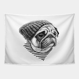 Pug sailor Tapestry