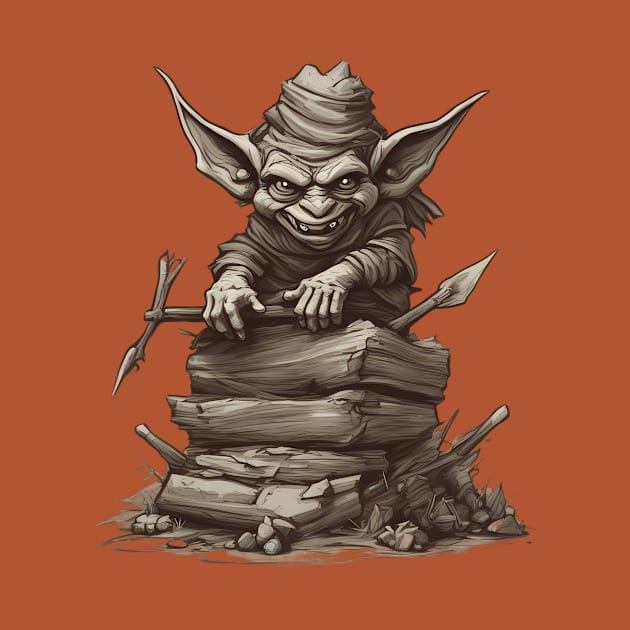 Creature Caper Goblin Stack Tee by trubble