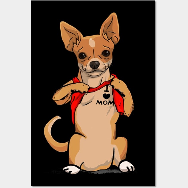 Mother's Day Gifts Chihuahua Dog Tattoo I Love Mom T-Shirt Mother's Day Gifts Chihuahua Dog Tattoo I Love Mom T-Shirt