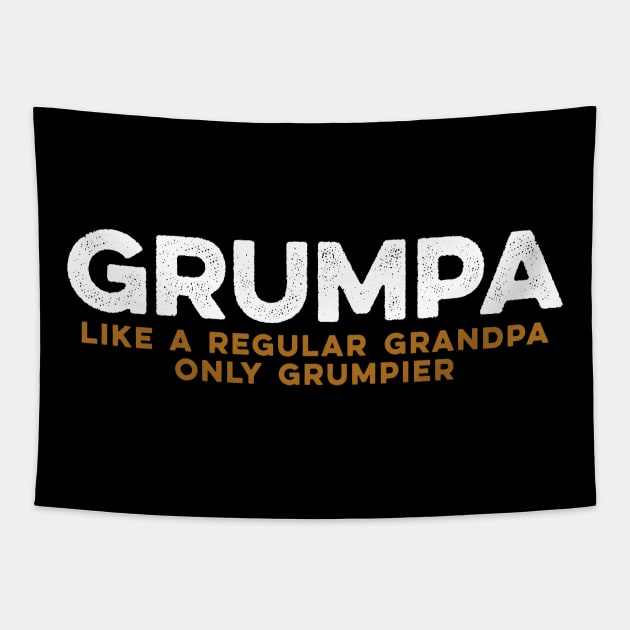 Grumpa Like a Regular Grandpa Only Grumpier Tapestry by luisharun