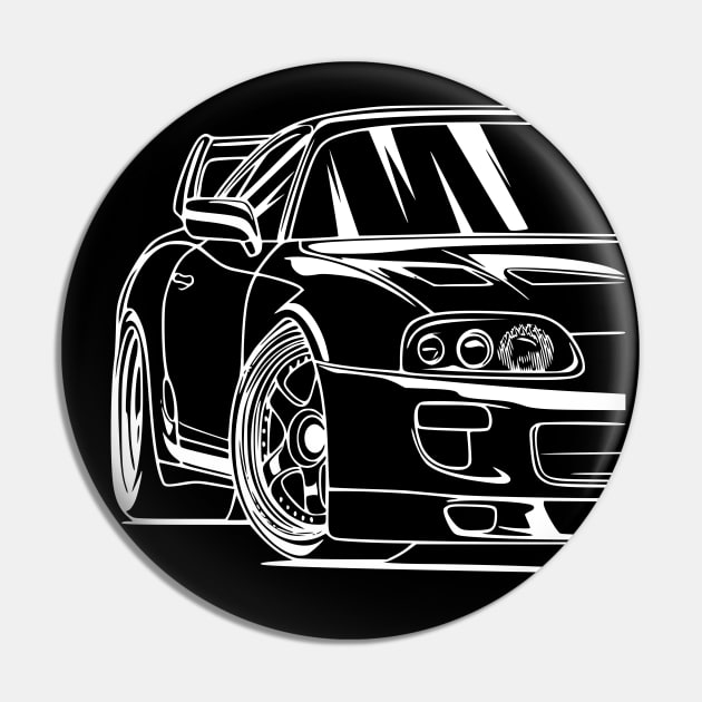 Supra 2JZ JDM Tuning 90s Car Pin by Automotive Apparel & Accessoires