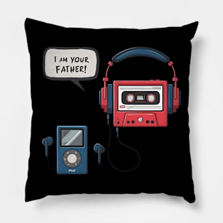 Ipod Cassette Player | I am your father | Nosstalgic T Shirt Design Pillow