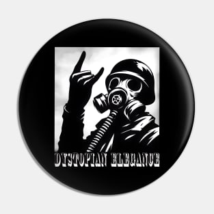 Cool Gas Mask Metalhead Soldier Pin