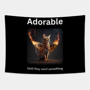 Adorable cat with wings Tapestry