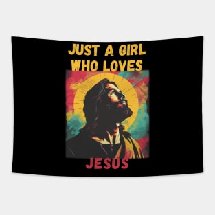 Just a Girl Who Loves Jesus Tapestry