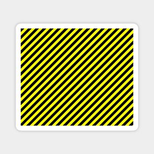 Caution Tape Graphic Black And Yellow Design Magnet