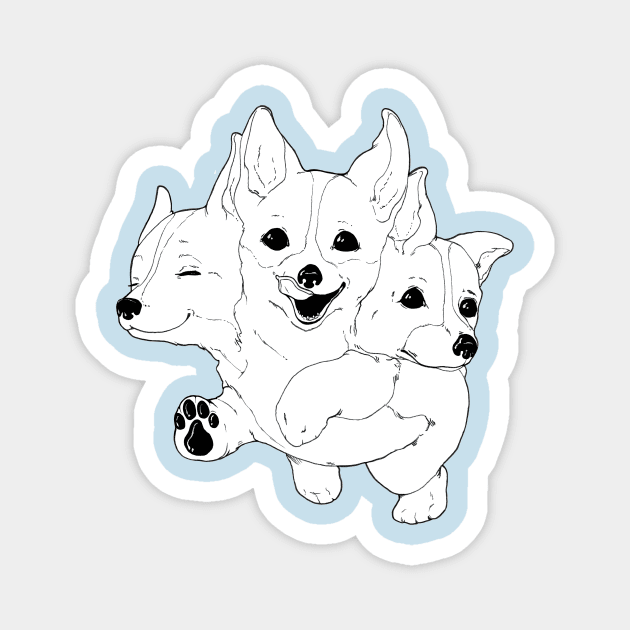 Corgerberus Magnet by nickelcurry