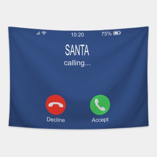 Santa Calling Tapestry