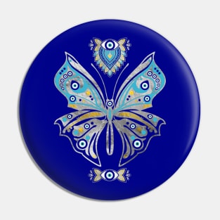 Butterfly Evil Eye Ornament Pin