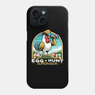 Egg Hunt Supervisor Rooster Watchful Eye Design Phone Case