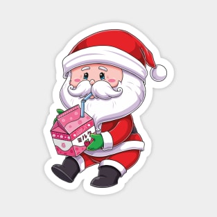 Santa Strawberry Milk Magnet