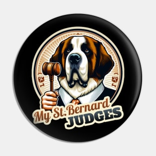 Judge St. Bernard Pin