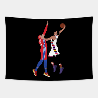 Spencer Dinwiddie Dunk on Tobias Harris Tapestry