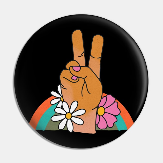 70s Peace Sign Pin by Peter smith