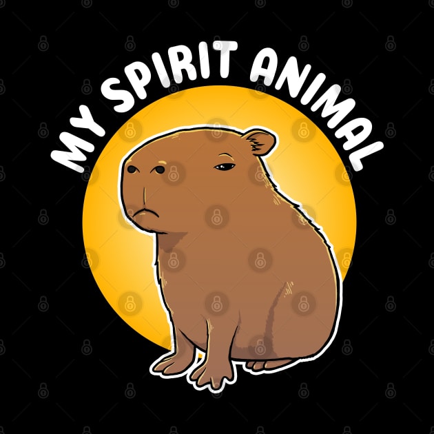 My spirit animal grumpy Capybara Cartoon by capydays