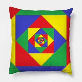 3D Printing red blue green yellow artwork Pillow