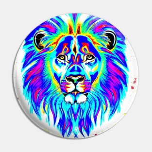 The Lion Blue Rainbow Pin