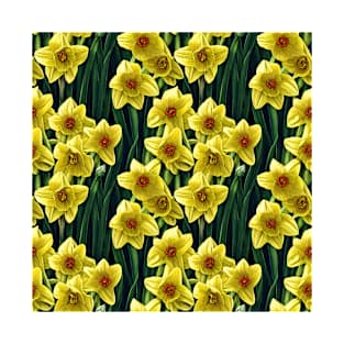 Yellow daffodils pattern T-Shirt