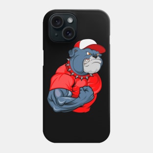 Angry bulldog as a bodybuilder Phone Case