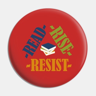 Read Rise Resist | Literary Pin