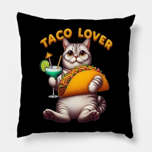 Feline Fiesta With Taco and Drink Pillow