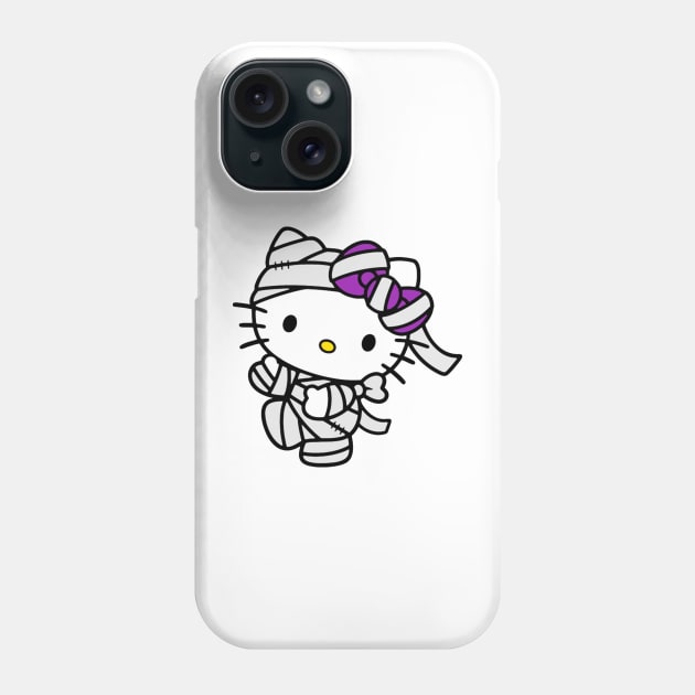 Halloween Mummy Kitty Phone Case by LEMOUS TEES