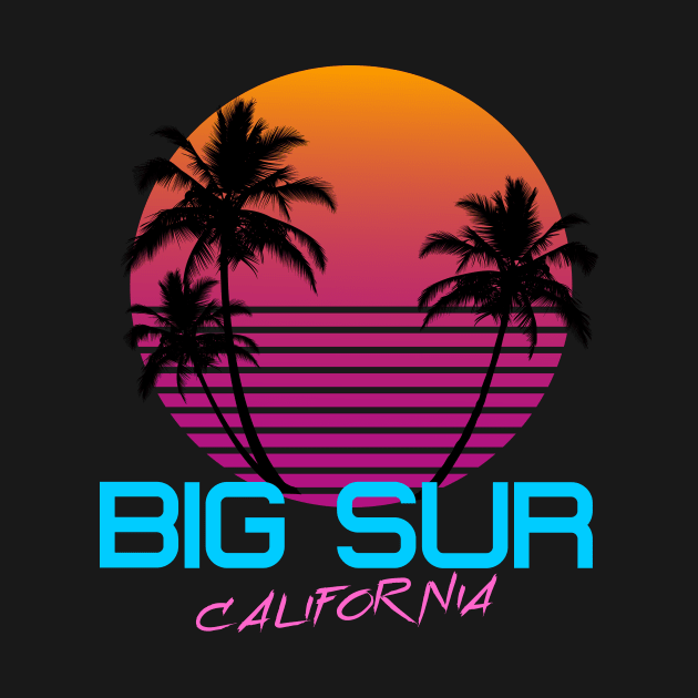 Big Sur California Retro 80's by OCSurfStyle