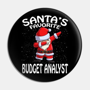 Santas Favorite Budget Analyst Christmas Pin