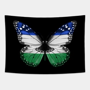 Basotho Flag  Butterfly - Gift for Basotho From Lesotho Tapestry