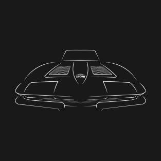 C2 Chevy Corvette Sting Ray - front Stencil, white T-Shirt