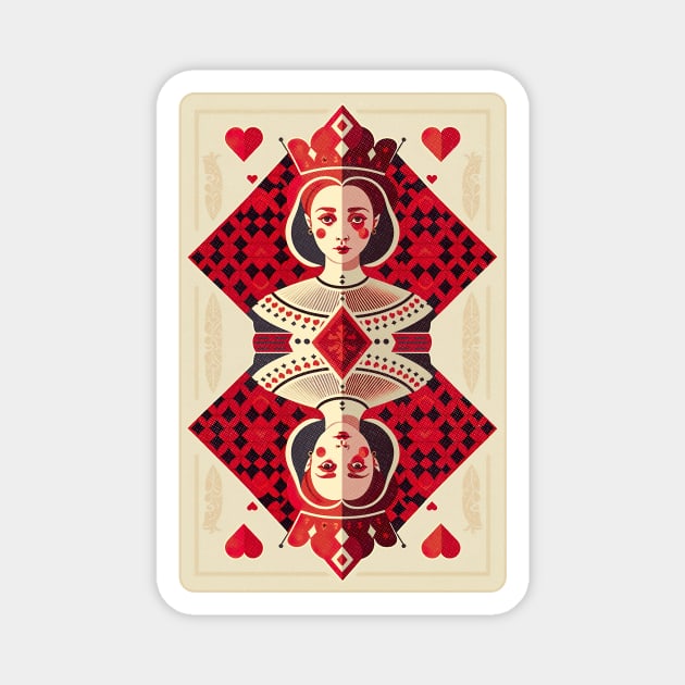 Queen of Hearts Card Magnet by PunTime