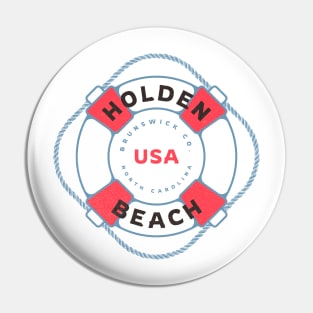 Holden Beach, NC Summertime Vacation Life Preserver Pin