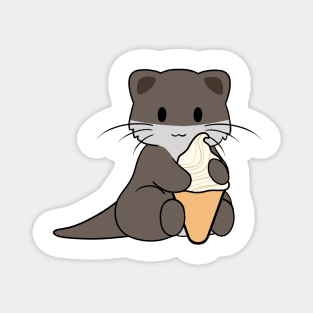 Otter Ice Cream Magnet