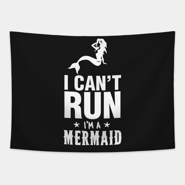 I Can't Run I'm A Mermaid Tapestry by Kyandii