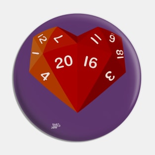 HeartDice - The d20 of love Pin