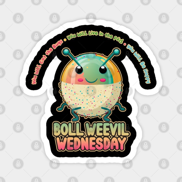 Boll Weevil Wednesday Kawaii Bug Buffet Magnet by DanielLiamGill