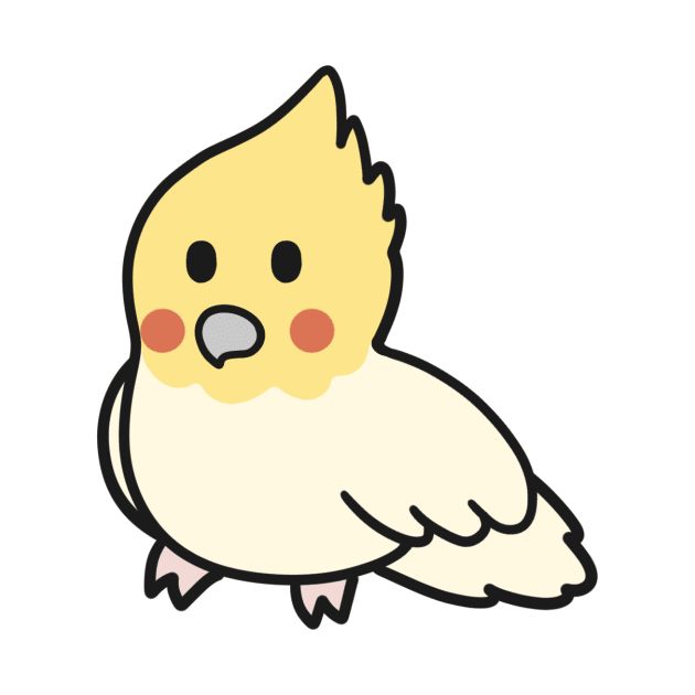 Cute Lutino Pearl Cockatiel by BiscuitSnack