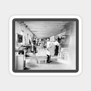 Furniture Maker Workshop Vintage Photography Magnet